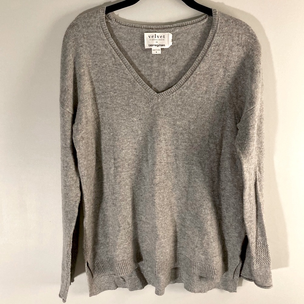 Velvet by Graham & Spencer V-Neck Wool-Blend Sweater